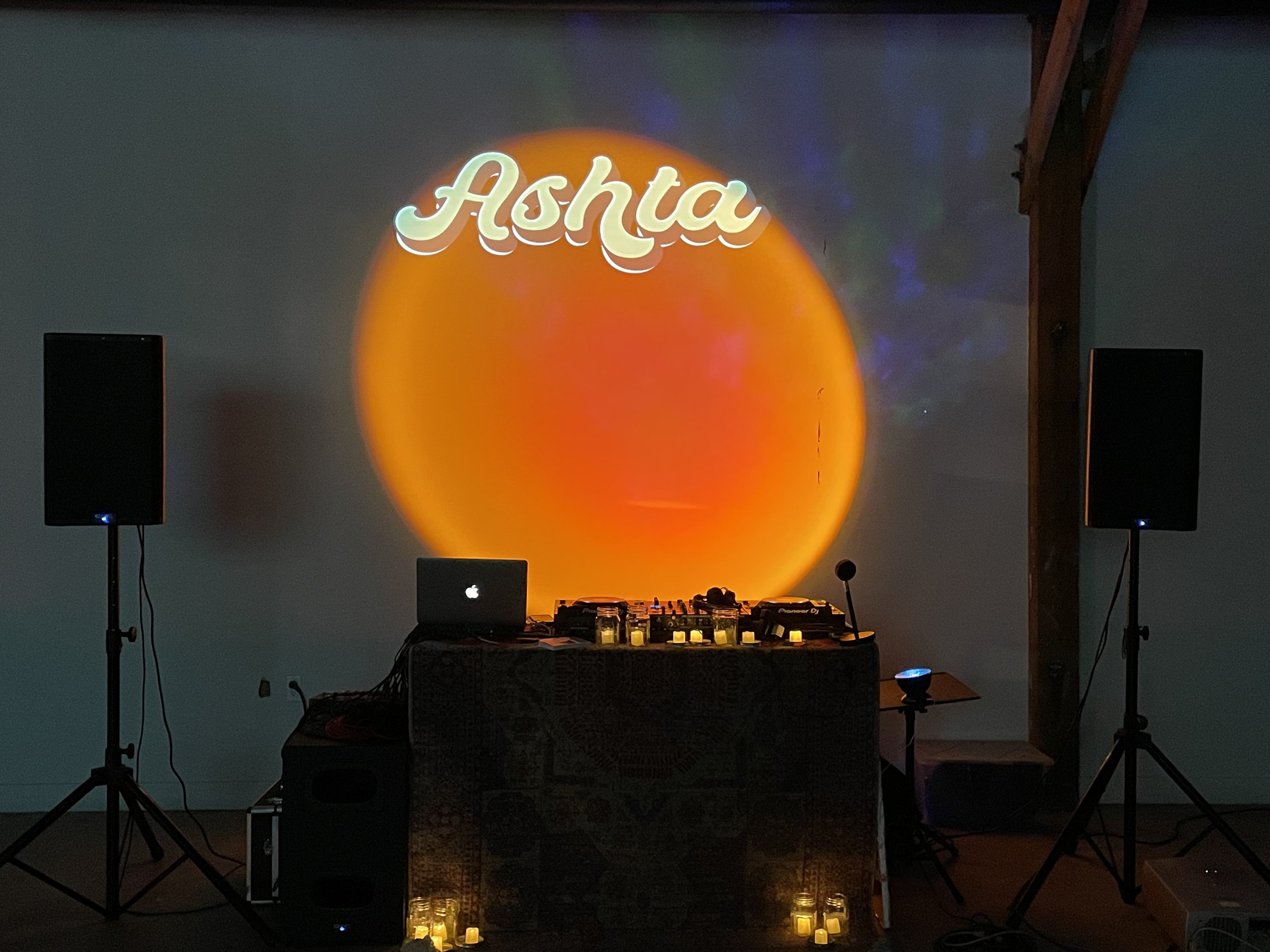 Projector, speakers, DJ, mixer rental