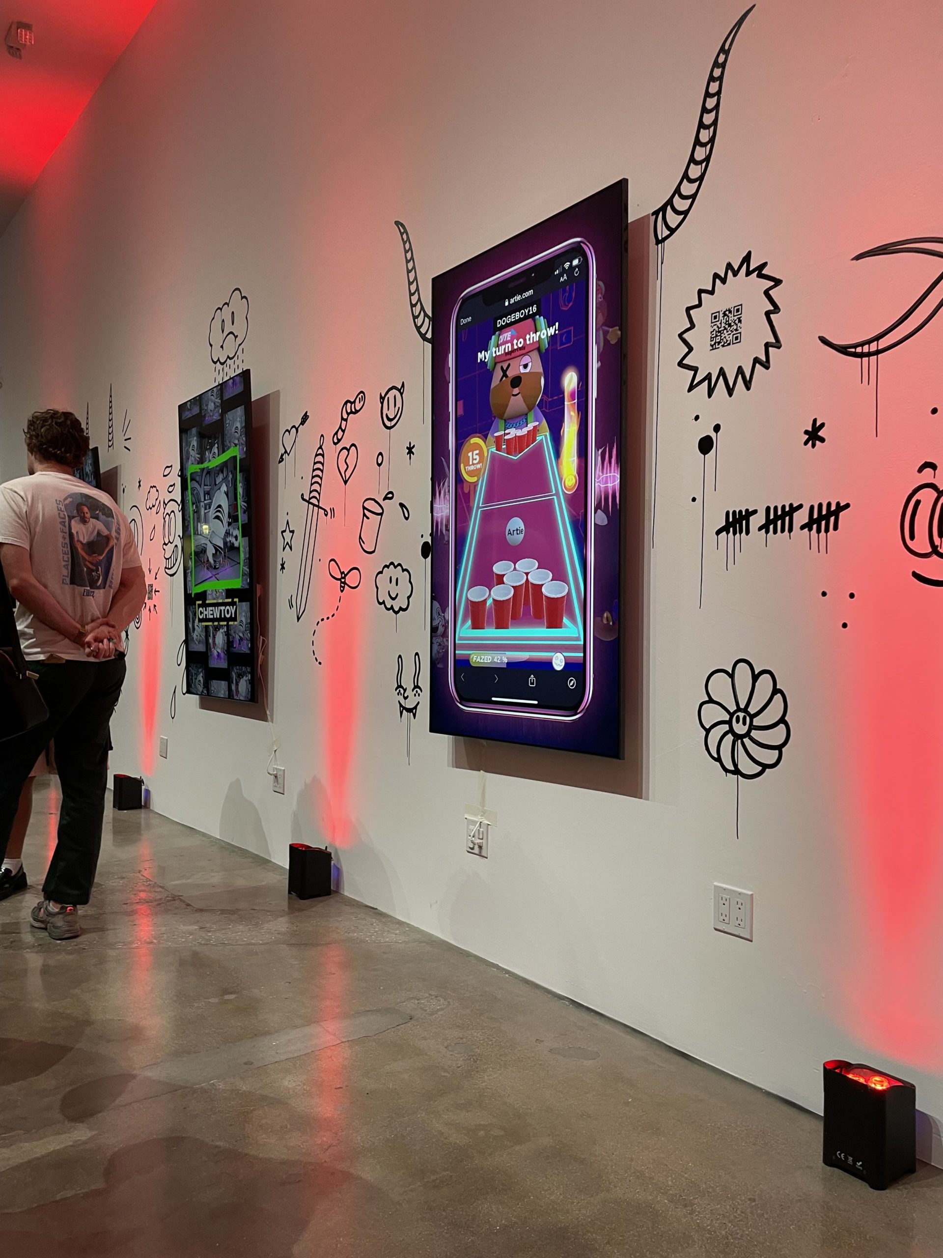 TV rental for art gallery event