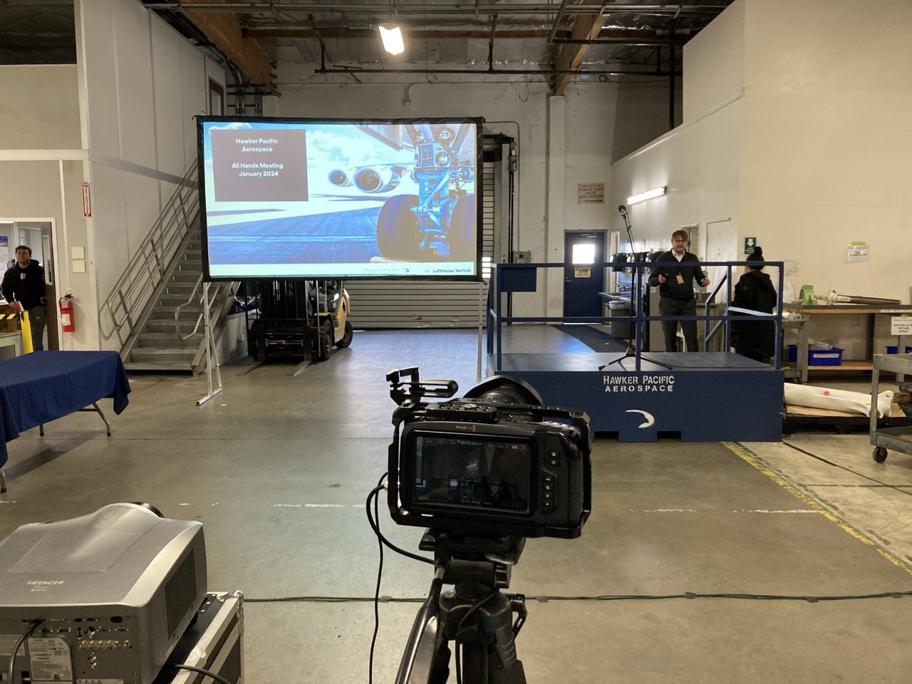 Projector and screen rental for a presentation that is being recorded with a camera